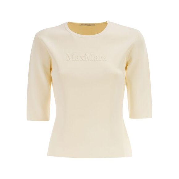 Max Mara Women Mxpaustero - Short-Sleeved Top With Embroidered Logo